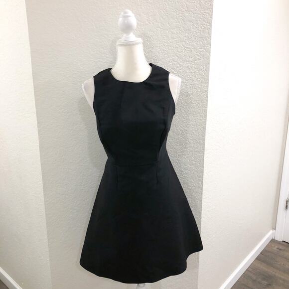 Coast Couture Open Back Bustle Fit and Flare LBD Black Dress - Picture 10 of 11